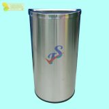 STAINLESS STEEL BIN SEMI ROUND c/w Open Top